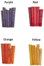 Colored Real Decorative Book Set - Decor Books for Book Shelf Decor, Home Decor for Shelves & Bookcases - Perfect for Book Decor, Decorative Books for Home Decor, & Books for Decor (Orange)