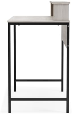 Signature Design by Ashley Bayflynn 36" Modern Home Office Desk With Hutch, White & Black
