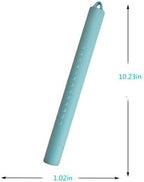 Small stainless Steel Inner Core Silicone Rolling Pin Non-stick Dough Roller (Green)