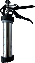 9 Inch Stainless Steel Jerky Gun, Meat Injector, To Make Jerky Meat Squeeze Gun Beef Gun Patties Gun, Jerky Gun Kit With 5 pcs Stainless Steel Nozzles Kits