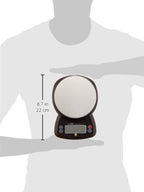 Jennings CJ-4000 Compact Digital Weigh Scale 4000g x 0.5g PCS JScale Black AC Adapter | 4000 G Capacity, 0.5 G Accuracy, Stainless Steel Tray, Tare and Pcs Count, AC Adapter Plus 3x Aaa Batteries Included