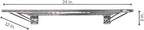 Slatwall Wire Metal Shelf Heavy Duty Adjustable Steel Slat Wall Mount Shelves for Garage Storage & Retail Display (24" x 12") Pack of 2 (Silver)