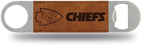Rico Industries NFL Laser Engraved Bar Blade Faux Leather Laser Engraved Bar Blade - Great Beverage Accessory for Game Day