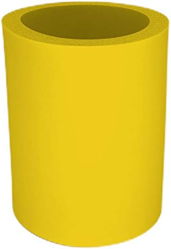 Blank Thick Foam Old School Can Cooler (12 Pack, Yellow)