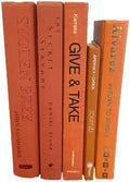 Colored Real Decorative Book Set - Decor Books for Book Shelf Decor, Home Decor for Shelves & Bookcases - Perfect for Book Decor, Decorative Books for Home Decor, & Books for Decor (Orange)