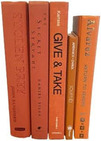 Colored Real Decorative Book Set - Decor Books for Book Shelf Decor, Home Decor for Shelves & Bookcases - Perfect for Book Decor, Decorative Books for Home Decor, & Books for Decor (Orange)