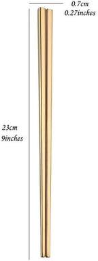 9 Inches Stainless Steel Chopsticks, Reusable Japanese Chinese Chop Sticks for Noodles,Ramen，Sushi,Sashimi, Rice and Asian Special(4 Pairs)