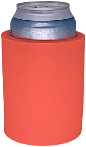 Blank Thick Foam Old School Can Cooler (Neon Pink)