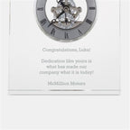 THINGS REMEMBERED Engraved Crystal Skeleton Desk Clock (Free Customization)
