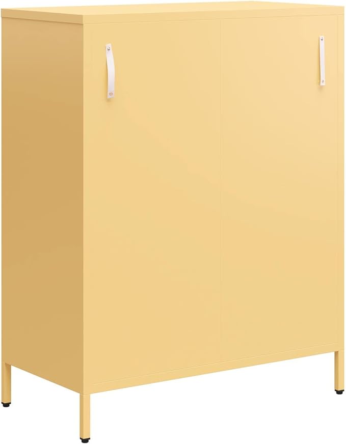 Mr. Kate Annie Short Metal 2 Door Cabinet, Sunny Yellow