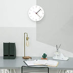 Stephanie Imports Modern Minimalist White & Pastel Purple Silent Wall Clock