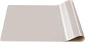 Silicone Placemats, Food-Grade Non-Slip Waterproof, Dining, Stain Resistant, Countertop Protector, Kitchen Counter Mat, Heat Resistant, Baking mat Dishwasher Safe (25.6"×17.7"-1pc Thicken White Gray)