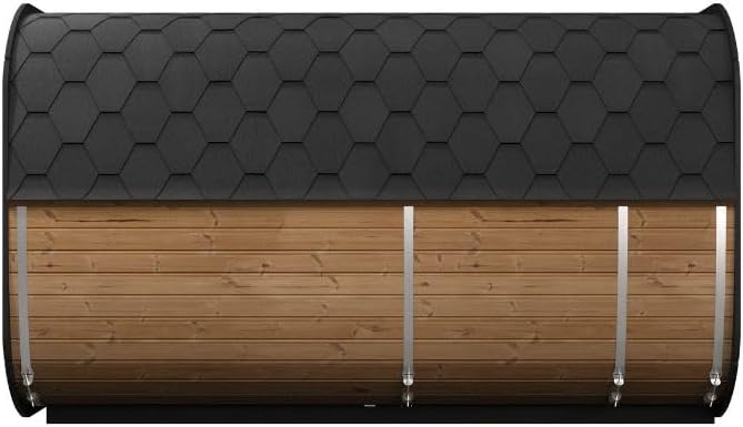 Model CL12GCP, Cube-Series Outdoor Home Sauna Suite Kit, Up to 8 Persons (Sauna Heater and Sauna Stones Included) (HIVE MINI 11 WiFi - Gold)