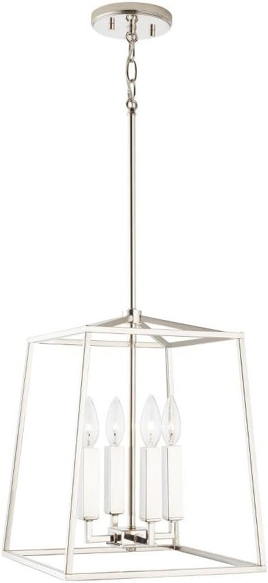Capital Lighting 537641MB Thea Lantern Foyer Pendant, 4-Light 240 Total Watts, 15" H x 12" W, Matte Black