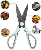 Country Kitchen Kitchen Scissors, Stainless Steel Kitchen Shears, Cooking Scissors for Cutting Meat, Chicken, Herbs and Produce with Blade Cover and Soft Grip Handles, Mint
