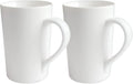 2 Pack 12 OZ Ceramic Coffee Cup Simple Pure White Ceramic Cup Plain Large Tall White Milk Tea Coffee Mug with Handle