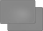 Large Silicone Heat Resistant Mat 23.6” x 15.7”, Nonslip Mats for Kitchen Counter, Countertop Protector, Nonstick Waterproof Craft Table Placemat，2 Pack Silicone Mats (Gray)
