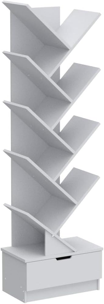 Flydem Tree Bookshelf,Bookshelves,Books Holder, Tree Bookcase,book organizer,Book Rack,Organizer for Books,kids bookshelf,small bookshelf for small spaces,white bookcase/bookshelf(White)