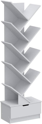 Flydem Tree Bookshelf,Bookshelves,Books Holder, Tree Bookcase,book organizer,Book Rack,Organizer for Books,kids bookshelf,small bookshelf for small spaces,white bookcase/bookshelf(White)
