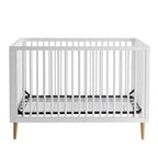 Contours Roscoe White Baby Crib, Standard Baby Crib, White Baby Crib, Converts from Baby Crib to Daybed, Fits Standard Full-Size Crib Mattress, Easy to Assemble - White