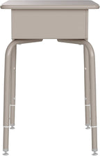 Flash Furniture Billie Student Desk - Gray Granite Open Front School Desk - Silver Metal Frame - 24"W x 18"D Adjustable Height, Durable for School or Remote Learning