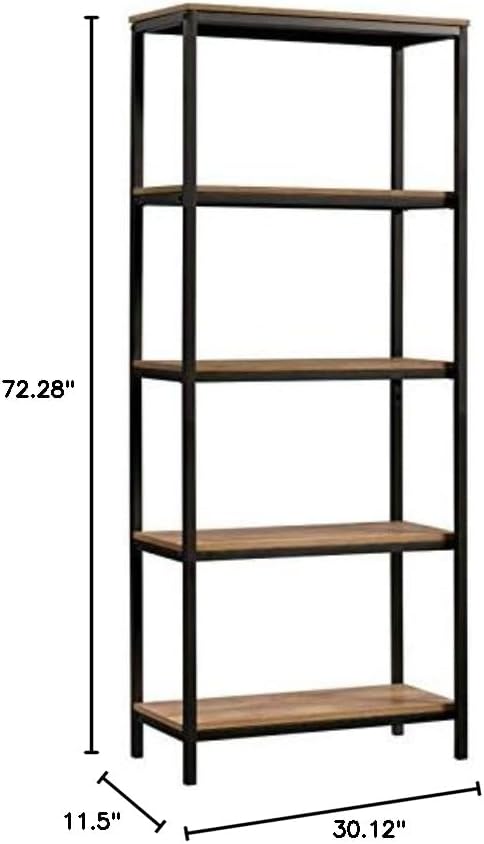 Sauder North Avenue Tall 4-Shelf Bookcase/ Book shelf, Sindoori Mango finish