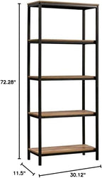 Sauder North Avenue Tall 4-Shelf Bookcase/ Book shelf, Sindoori Mango finish