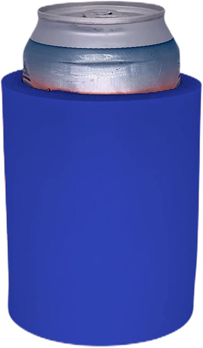 Blank Thick Foam Old School Can Cooler (Royal Blue)