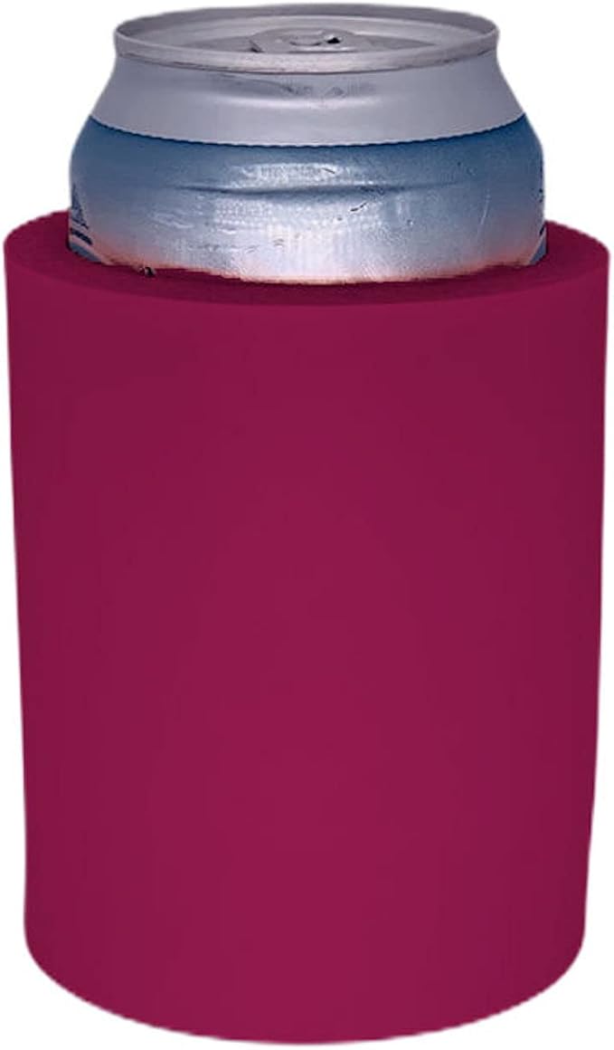Blank Thick Foam Old School Can Cooler (Fuchsia)