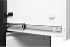 3 Drawer Metal Lateral Lock and Card Holder,Office Vertical Files Storage Cabinets w/Heavy 3 Section Slide Rail & Breathable Holes,for Legal/Letter/A4,Black+White