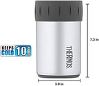 THERMOS Stainless Steel Can Insulator | 12 Ounce | Vacuum Insulated | Sweat-Proof | Pack of 6