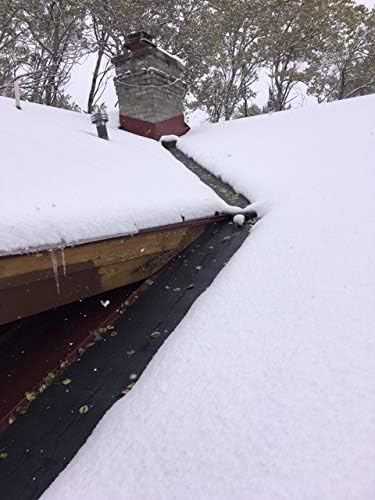 RHS Snow Melting Mats – Roof & Valley Heater for Ice Dam Prevention – American-Made, Black, Melts 2” Snow per Hour (25’ x 13”)