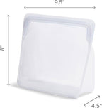 Stasher Premium Reusable Silicone Stand-Up Mega Bag, Aqua, 104 oz | Food-Safe Silicone, Eco-Friendly, Reusable Freezer Bags, Microwave, Dishwasher, Pantry, Meal Prep, Travel Bag, Bulk Storage