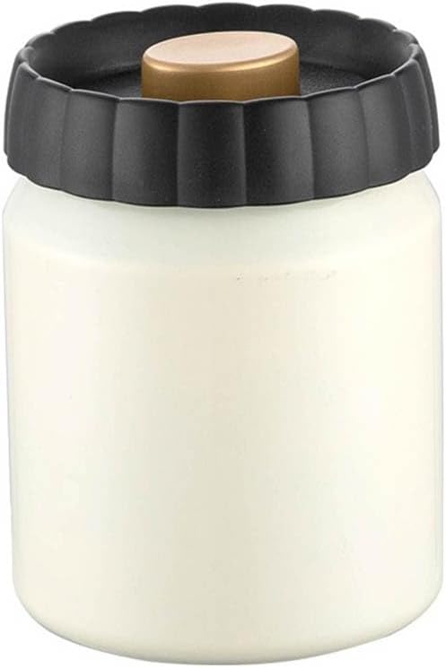 304 Stainless Steel Coffee Bean Canister, Airtight Coffee and Tea Storage Container, Light Blocking Moisture Food Storage Jar for Beans Tea Spices(White)