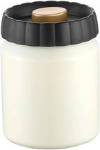 304 Stainless Steel Coffee Bean Canister, Airtight Coffee and Tea Storage Container, Light Blocking Moisture Food Storage Jar for Beans Tea Spices(White)