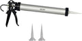 AWF PRO Sausage Caulking Gun 20 oz, 18:1 Thrust Ratio | 20 oz Foil Pack and 10 oz Cartridge Convertible, Aluminum Barrel, Includes 3 Tips