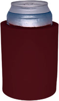 Blank Thick Foam Old School Can Cooler (6 Pack, Burgundy)