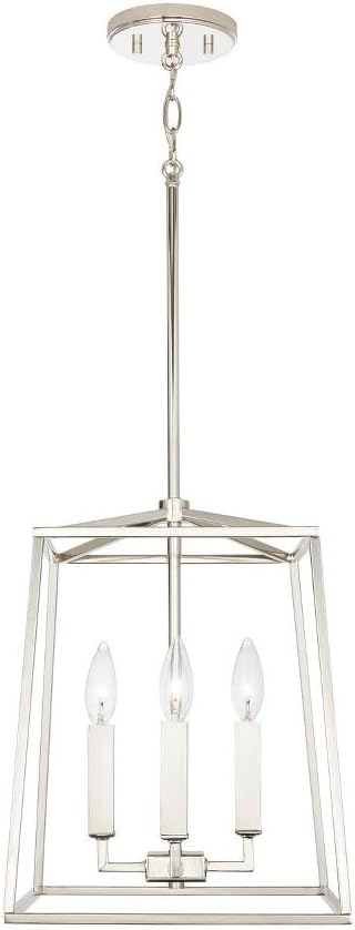 Capital Lighting 537641MB Thea Lantern Foyer Pendant, 4-Light 240 Total Watts, 15" H x 12" W, Matte Black