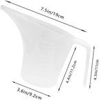 4 Pack Plastic Funnel Pitcher,Measuring Cup with Long Spout,Large Capacity Easy Pour Cup,Perfect for Bakeware Mold,Oils,Watering Plants(1000ml)