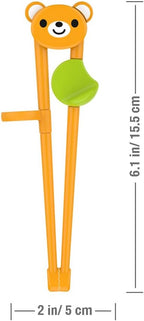 PandaEar 3 Pairs Animal Toddler Training Chopsticks for Kids, Reusable Beginners Learning Chopsticks with Silicone Finger Guide, Frog, Bear & Panda Helpers for Boys and Girls Ages 2-8