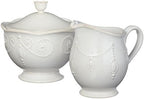 Lenox French Perle Sugar and Creamer, White -, 2.60 LB