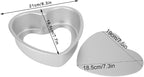 Heart Shape Cake Pan, Anodized Aluminum Alloy 8 in Tall Loose Base Silver Chiffon Mousse Sponge Dessert Baking Mould for Wedding Birthday Anniversary