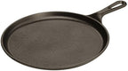 Lodge Round Seasoned Cast Iron Griddle - Round-Shaped, Pre-Seasoned Iron Griddle Pan - Non-Toxic, PFAS-Free Cookware - Compatible with Stovetop, Oven, Grill, or Campfire - 10.5 Inches (Pack of 5)