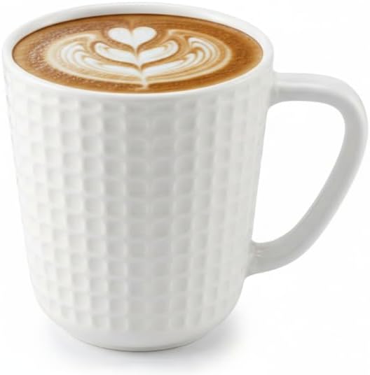 Large Coffee Mug, 20 oz White Coffee Mugs, Ceramic Coffee Cup with Handle | Big Coffee Mug, Porcelain Mug for Latte, Tea, Cocoa, Microwave and Dishwasher Safe, Home & Office, Housewarming Gift