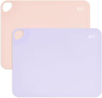 Olababy Fold N Go Silicone Placemat w Travel Case | Dishwasher Safe, BPA Free, Non-Slip, Waterproof | Mini Dining Mat for Infants, Babies, Toddlers and Kids (2, Coral/Lilac)