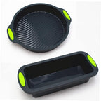 Ciieeo 1 Set Double Color Silicone Baking Round Toast Pan Non Stick Flexible Dishwasher Safe for Cake Bread Baking Black Color Easy to Clean Reusable