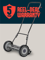 American Lawn Mower Company 1815-18 18-Inch 5-Blade Push Reel Lawn Mower, 18-Inch, 5-Blade, Black