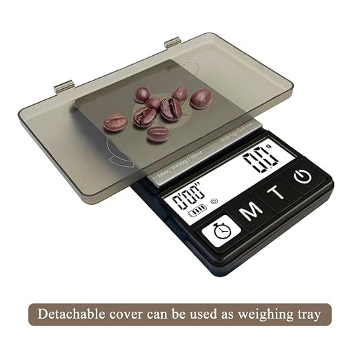 (Latest Version) Espresso Scale with Timer 1000g x 0.1g, Espresso Coffee Scale for Drip Tray, 35 Ounces/0.01oz,Coffee Scale Espresso with Silicone Mat,Large Backlit Display,Batteries