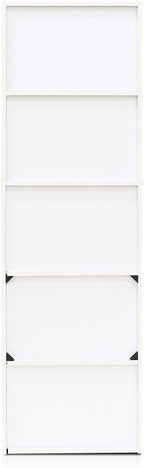 Furinno Luder Bookcase / Book / Storage , 5-Tier, White/Green