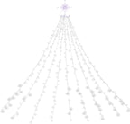 PUHONG Christmas Decoration Outdoor Star String Lights,320 LED Christmas Lights[8 Modes & Waterproof], Lighted Christmas Star for Halloween Xmas New Year Holiday (IronStar-Red+Green)